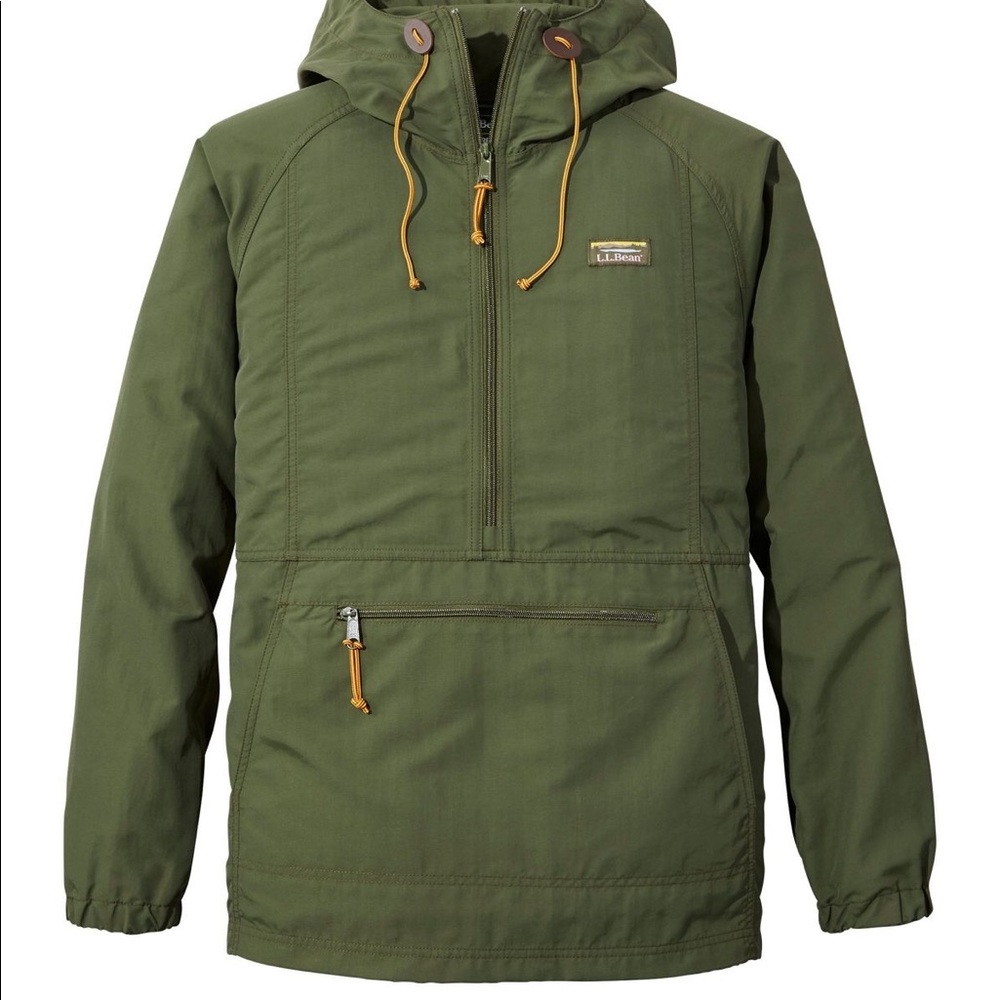 LL Bean Jacket Olive/Tan Size Medium